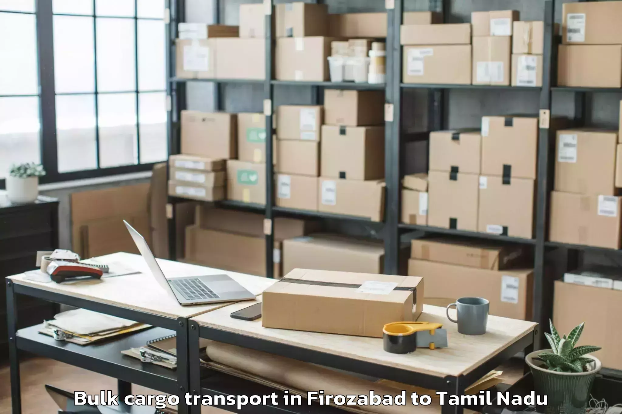 Professional Firozabad to Kattivakkam Bulk Cargo Transport